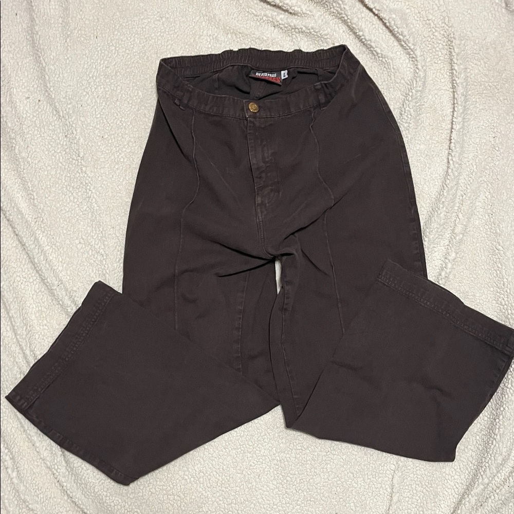 Brown Wide-Leg Pants